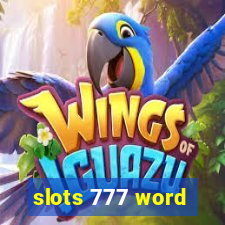 slots 777 word